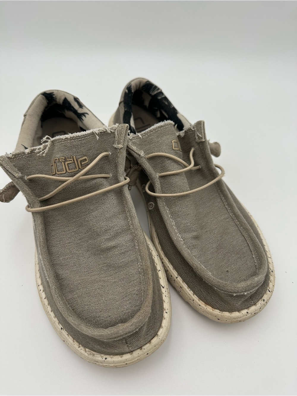 Hey Dude Canvas Slip-On Loafers in Taupe